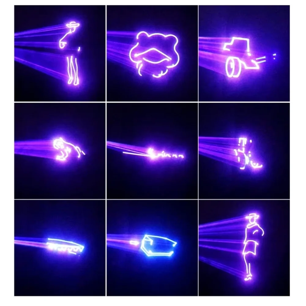 Party Lights RGB Stage Lighting Beam Animation 3D Laser Lights Patterns with DMX